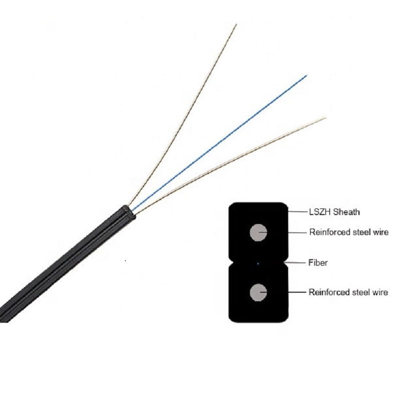 Indoor Outdoor Fiber Optic Drop Cable With Steel Wire or FRP - Foclink