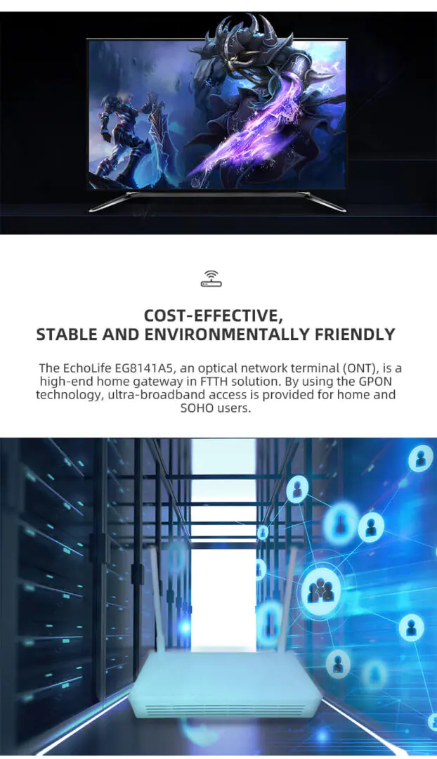 EG8141A5 6 New original GPON ONU EG8141A5 Wireless Router Modem English Firmware