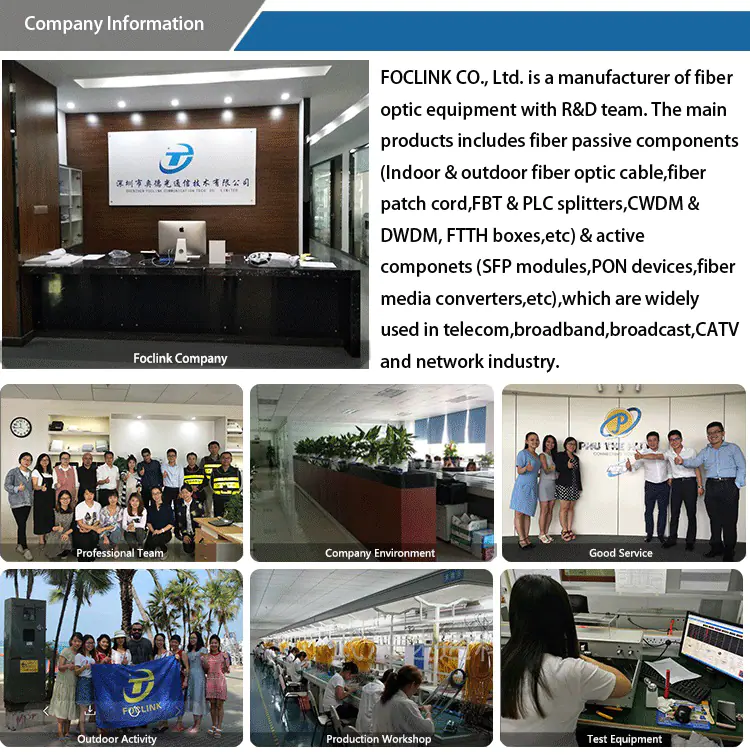 Foclink Company 2 FTTH 12-24 core SC/FC/ST/LC rack mount Splicing fiber Optic patch panel/Termination Box/ODF