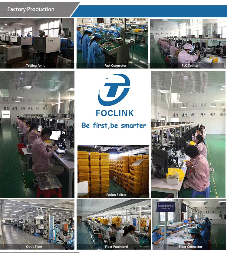 Foclink Factory FTTH 12-24 core SC/FC/ST/LC rack mount Splicing fiber Optic patch panel/Termination Box/ODF