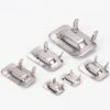 Fiber optic stainless steel strapping banding buckles cable clamp