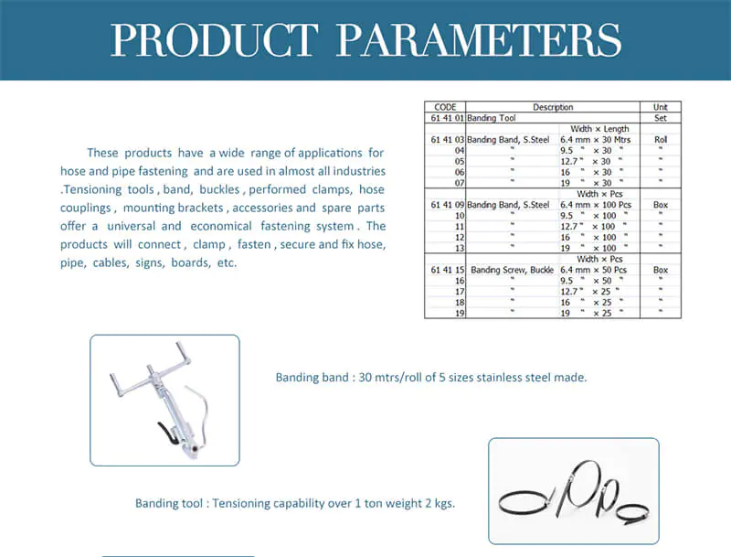 fixing materials 02 Hand Guided Tool Stainless Steel Cable Strap Tensioning Tool cable tie Bending clamps tools