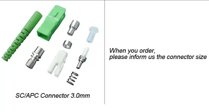 FC 06 FTTH SC/APC UPC SX SM Fiber Optic Connector with 0.9/2.0/3.0mm Boot