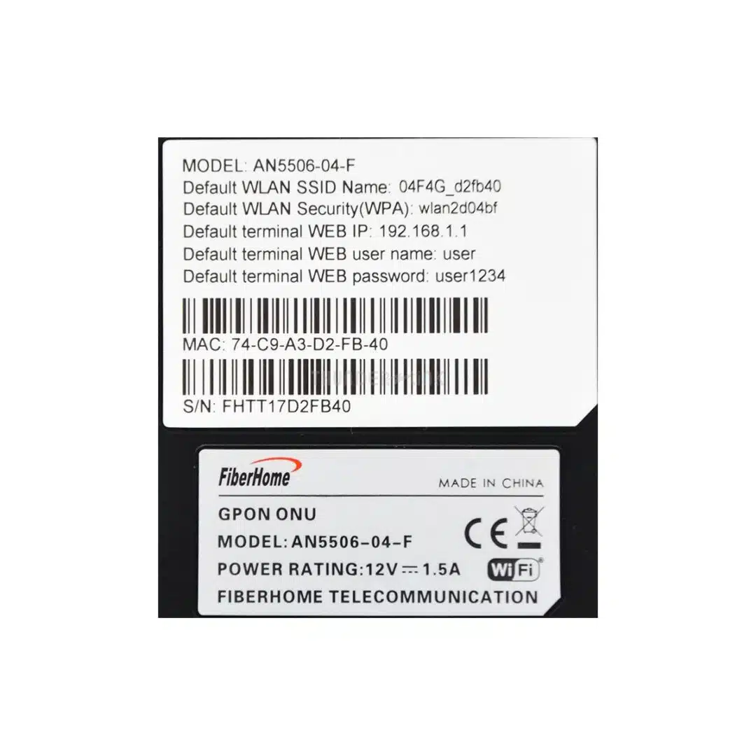 Fiberhome AN5506 04 F ONU is 4FE LAN+2 voice ports + WIFI and SIP protocol 4 Fiberhome AN5506 04 F ONU is 4FE LAN+2 voice ports + WIFI and SIP protocol Fiberhome AN5506 04 F ONU is 4FE LAN+2 voice ports + WIFI and SIP protocol - Image 4