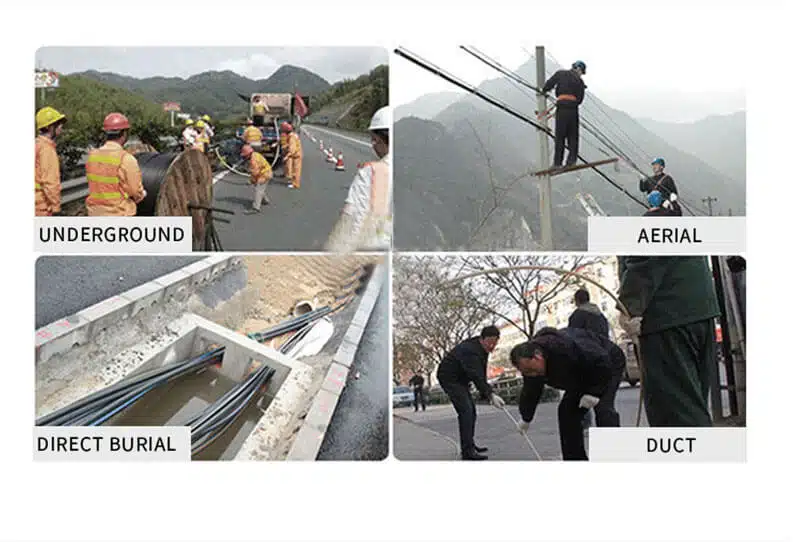 GYFXTY 05 2 4 6 8 12 Core FRP Strength Member Loose Tube ASU GYFXTY Outdoor Fiber Optic Cable