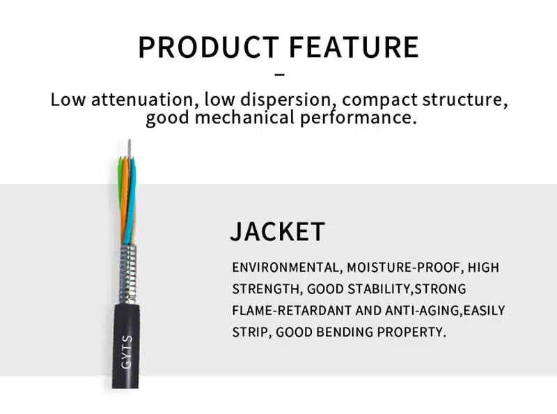 GYTS 02 Outdoor GYTS fiber cable optic 2-288 cores Aerial and Duct optic fibre cable