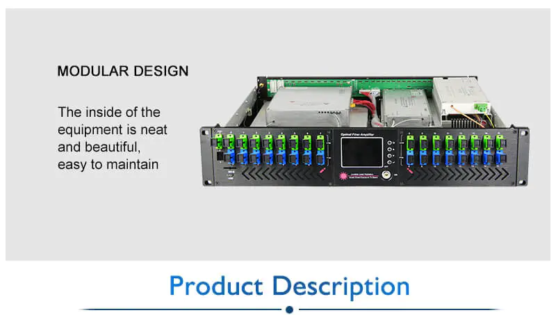 Joint Catv Fiber Optical Amplifier WDM EDFA 32 Port Amplifier