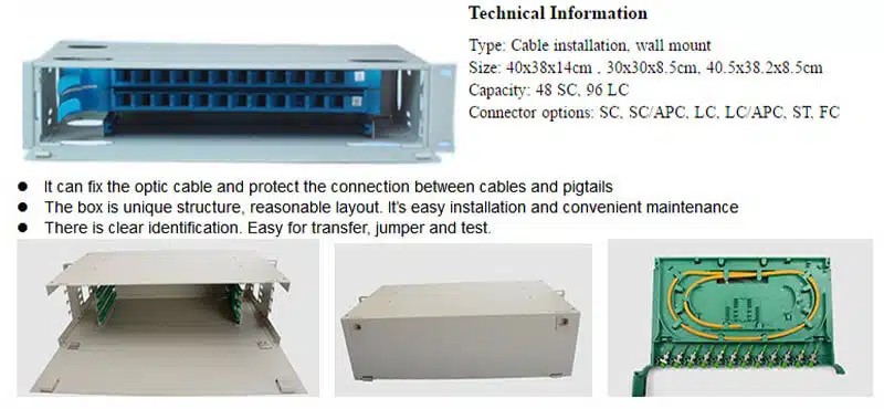 ODF 3 1 48 port Outdoor Fiber Optic ODF/main Distribution Frame price/Patch Panel (Copy)