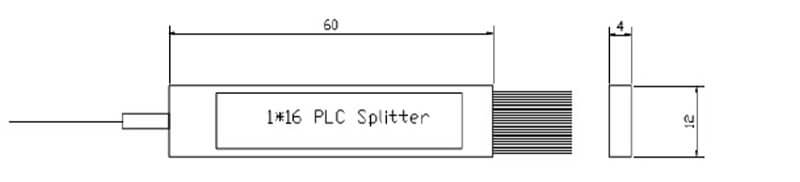PLC 01 1x2 1x4 1x8 1x16 fiber optic plc splitter steel tube cable 2 way 4way 8 way 16 way optical PLC splitter