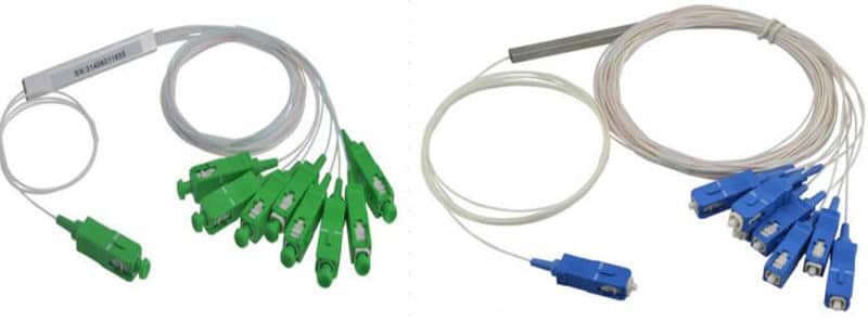 PLC 03 1x2 1x4 1x8 1x16 fiber optic plc splitter steel tube cable 2 way 4way 8 way 16 way optical PLC splitter