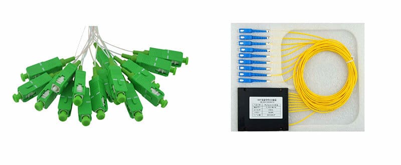 PLC 04 1x2 1x4 1x8 1x16 fiber optic plc splitter steel tube cable 2 way 4way 8 way 16 way optical PLC splitter