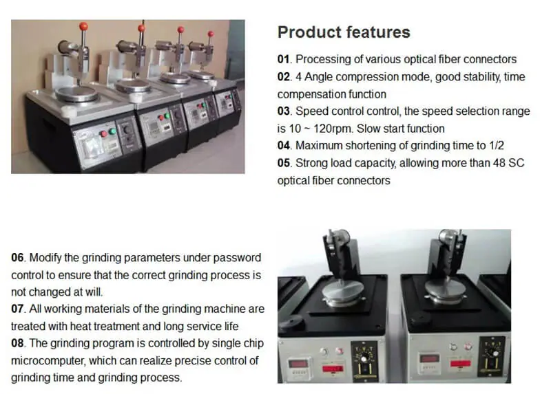 Polishing Machine 01 Fiber Optic Polishing Machine -SC/UPC LC/APC fiber optic patch cord pigtail