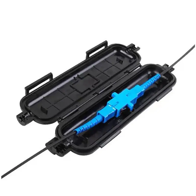 FTTH Optical Fiber Drop Cable Joint Kits Optic Protection Box 1 FTTH Optical Fiber Drop Cable Joint Kits Optic Protection Box FTTH Optical Fiber Drop Cable Joint Kits Optic Protection Box