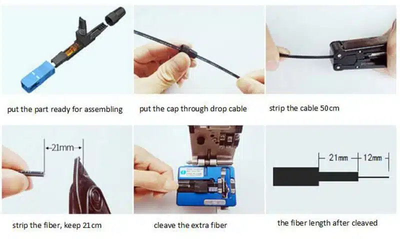 UPC 5 SC UPC APC FTTH SM MM Fiber Optic Quick Fast Connector