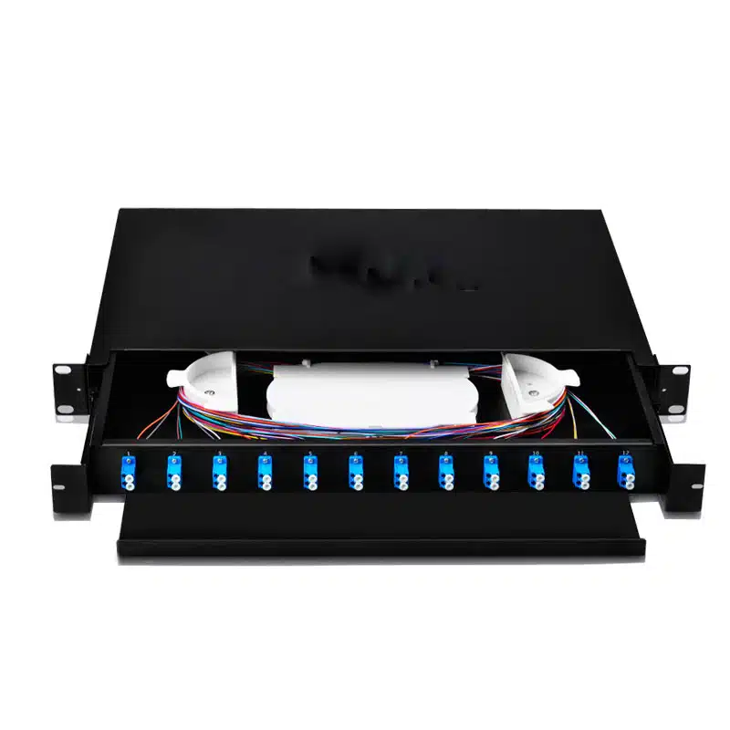 FTTH 12-24 core SC/FC/ST/LC rack mount Splicing fiber Optic patch panel/Termination Box/ODF 3 FTTH 12-24 core SC/FC/ST/LC rack mount Splicing fiber Optic patch panel/Termination Box/ODF FTTH 12-24 core SC/FC/ST/LC rack mount Splicing fiber Optic patch panel/Termination Box/ODF - Image 3