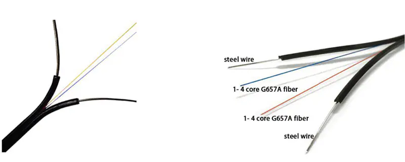 drop cable 01 1 Optic Fibre Cable 1 2 4 6 8 Core Indoor Outdoor Fiber Optic Drop Cable With Steel Wire or FRP Price Fiber Optic Cable