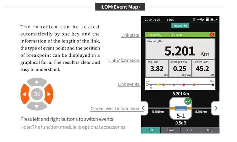 otdr 06 1 FTTH SM MM Test Machine Mini Handheld smart otdr with high quality