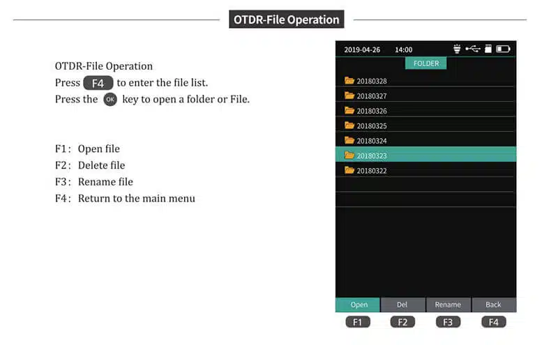otdr 07 FTTH SM MM Test Machine Mini Handheld smart otdr with high quality