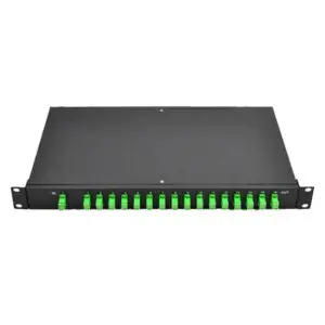1x16 1X32 SC LC APC Metal 19" 1U fiber optic rack mount PLC Splitter box