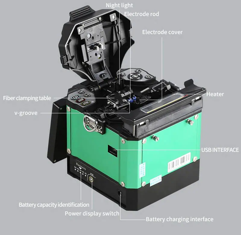 A 80S 10 5.0 inch Automatic Optical Fusion Splicer Fiber Welding Fusion Splicing Machine A-80S