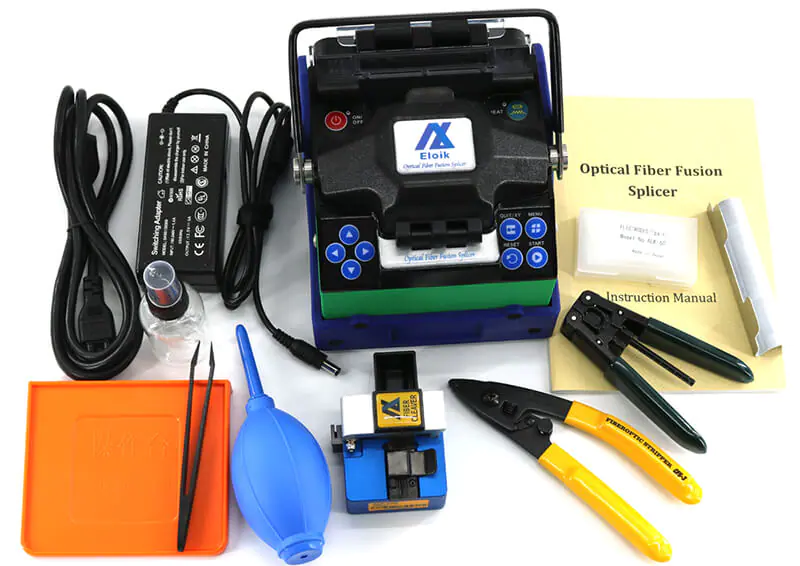 ALK 88A 02 Eloik ALK-88A Portable 4.3' LCD Fiber Optic Splicing Machine 7s Fast Splice Fusion Splicer