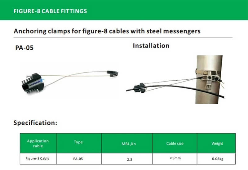 Clamp UPB 1 1 Cable Fitting Accessories Pole Hook Fix Clamp UPB Aluminium Universal pole Bracket for fiber optic cable
