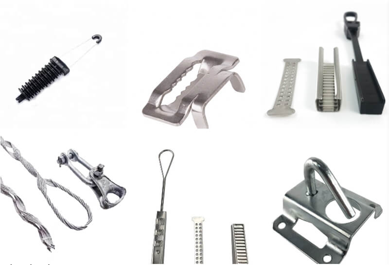 Clamp UPB 1 Cable Fitting Accessories Pole Hook Fix Clamp UPB Aluminium Universal pole Bracket for fiber optic cable