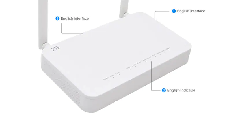 F670L 01 FTTH dual band wireless WiFi ZTE F670L F670 4GE GPON ONU ONT english firmware 2.4G 5G AC