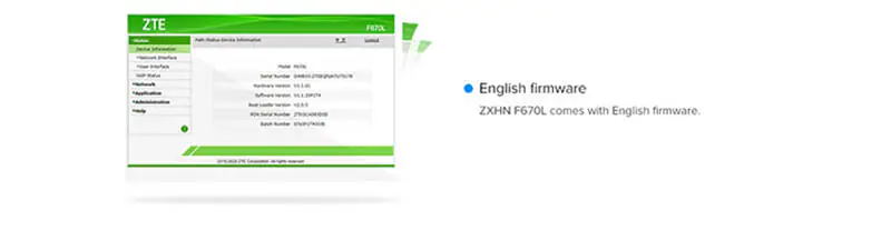 F670L 03 FTTH dual band wireless WiFi ZTE F670L F670 4GE GPON ONU ONT english firmware 2.4G 5G AC