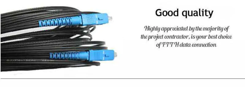 G657A2 LSZH 05 FTTH Shenzhen outdoor fiber drop cable SC/UPC-SC/APC 1/2/ 4 core G657A2 LSZH jacket