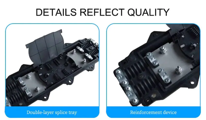 Ip66 03 OEM Aerial 12 24 48 96 Core Fiber Optic Splice Closure Price Ip66 Junction Box