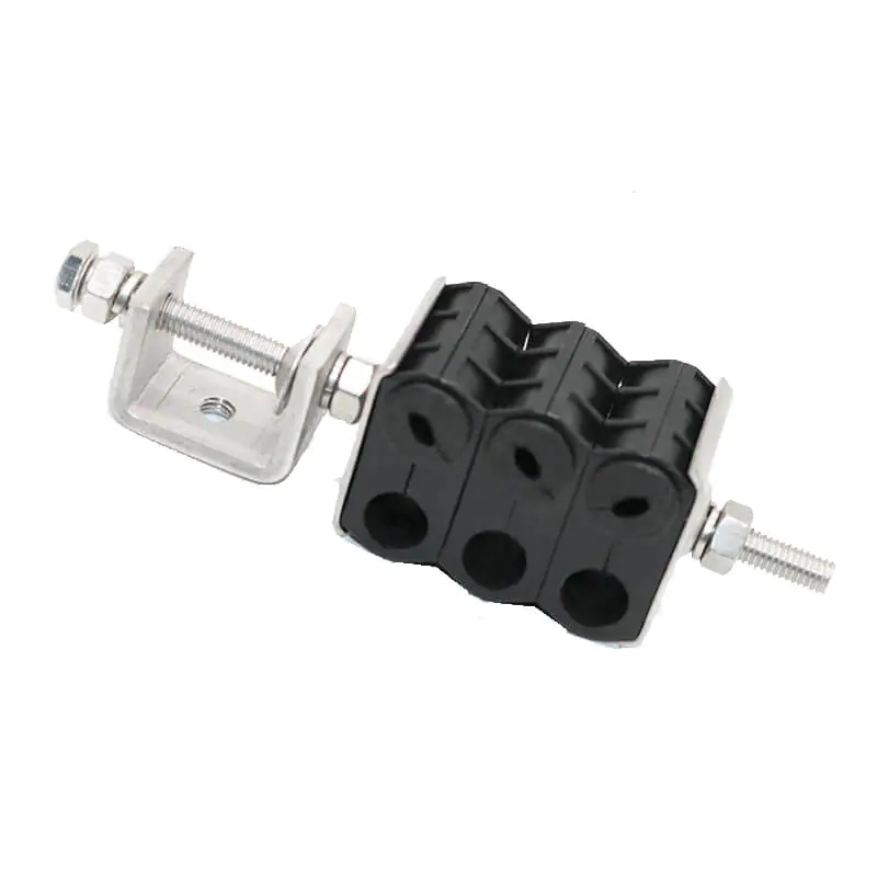 Stainless steel double hole fiber cable clamp hangers RF 1/2" feeder clamp 2 Stainless steel double hole fiber cable clamp hangers RF 1/2" feeder clamp Stainless steel double hole fiber cable clamp hangers RF 1/2" feeder clamp - Image 2