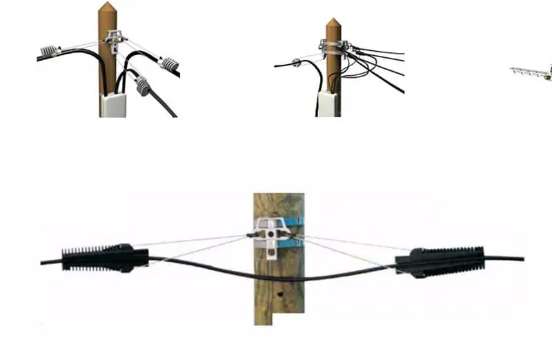Wire clip FTTH ADSS Round Cable Anchoring pole Clamp Overhead Cable Clamps Cable Anchor Clamp