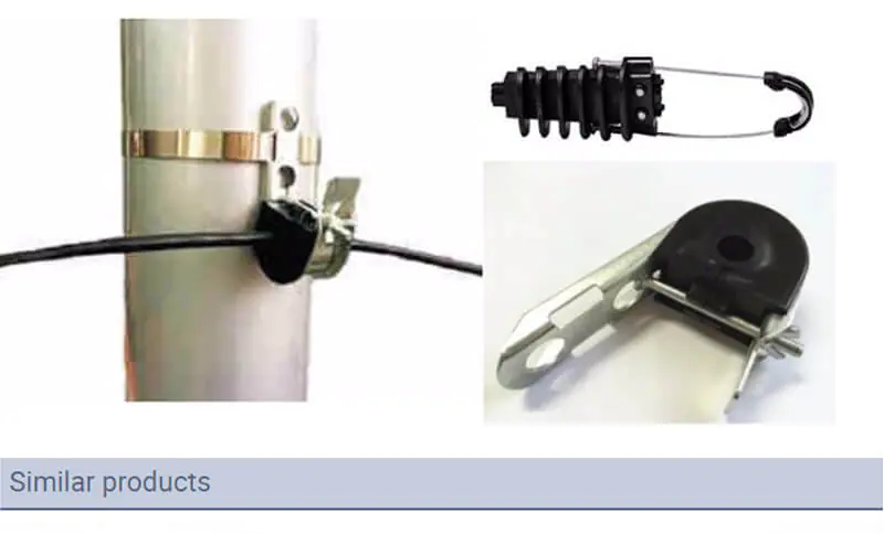 Wire clip FTTH ADSS Round Cable Anchoring pole Clamp Overhead Cable Clamps Cable Anchor Clamp