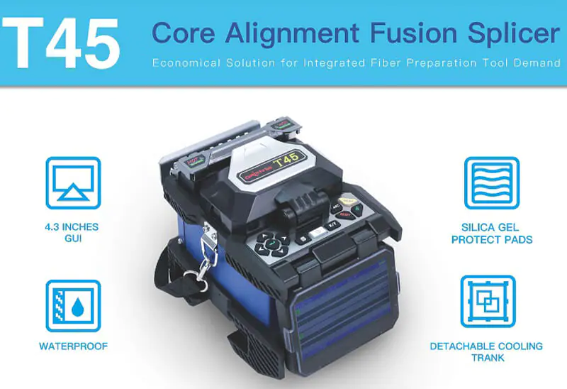 t45 01 FTTH 7s splicing time orientek T45 optc fiber fusion splicer