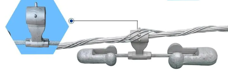 Down lead clamp 04 High Quality Suspension Clamp Spiral Available 4D-20 27mm Dia.4D Vibration Damper with Good Controlling Swing