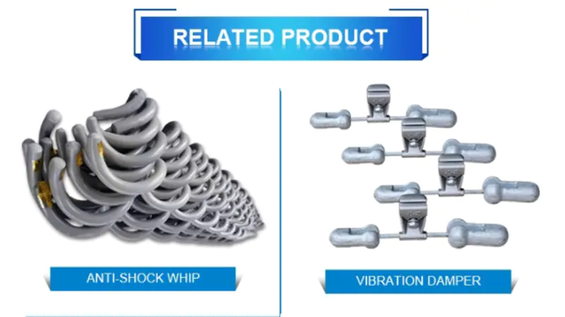 Down lead clamp 07 High Quality Suspension Clamp Spiral Available 4D-20 27mm Dia.4D Vibration Damper with Good Controlling Swing