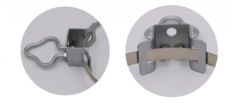Drop Cable Clamp 02 FTTH Drop Cable Clamp Steel Galvanized Coating Cable Bracket