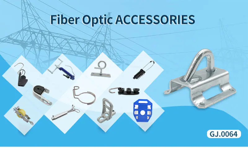 hoop brackets 01 Ftth Galvanized Steel Pole Bracket for Hooking Drop Cable Tension Clamp