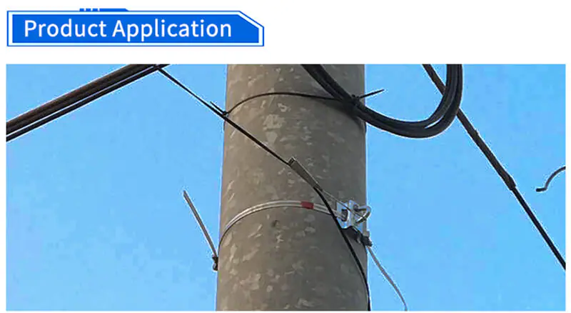 hoop brackets 03 Ftth Galvanized Steel Pole Bracket for Hooking Drop Cable Tension Clamp