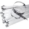 Stainless Cable Steel Ties, 11.8inch Metal Cable Zip Ties, Duty Self-Locking Strap Ties, Multi-Purpose Metal - Image 4