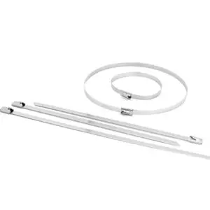 Stainless Cable Steel Ties, 11.8inch Metal Cable Zip Ties,  Duty Self-Locking Strap Ties, Multi-Purpose Metal