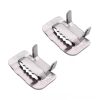Heavy Duty 1/2" 3/4" 201 304 Stainless steel Teeth Buckle Ear Lokt Buckles Pipe Clamp Wing Seal