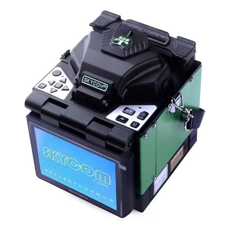 Digital fiber optical fusion splicer SKYCOM Core alignment full featured auto splicing 3-IN-ONE fiber clamp high accuracy fiber 1 Digital fiber optical fusion splicer SKYCOM Core alignment full featured auto splicing 3-IN-ONE fiber clamp high accuracy fiber Digital fiber optical fusion splicer SKYCOM Core alignment full featured auto splicing 3-IN-ONE fiber clamp high accuracy fiber