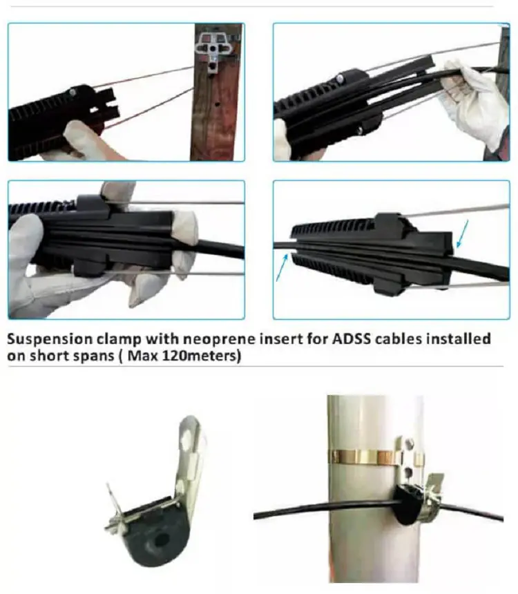 Hot Sale FTTH Type Flat Outdoor High Strength ftth Fiber optic Anchor Suspension Clamp for ADSS drop Cable 14 Hot Sale FTTH Type Flat Outdoor High Strength ftth Fiber optic Anchor Suspension Clamp for ADSS drop Cable 详情 07 1 Hot Sale FTTH Type Flat Outdoor High Strength ftth Fiber optic Anchor Suspension Clamp for ADSS drop Cable