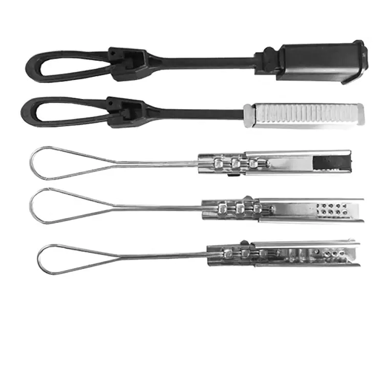 Fiber optic clamps xq 3 FTTH plastic clamp for flat fiber optical drop cable wire clamp