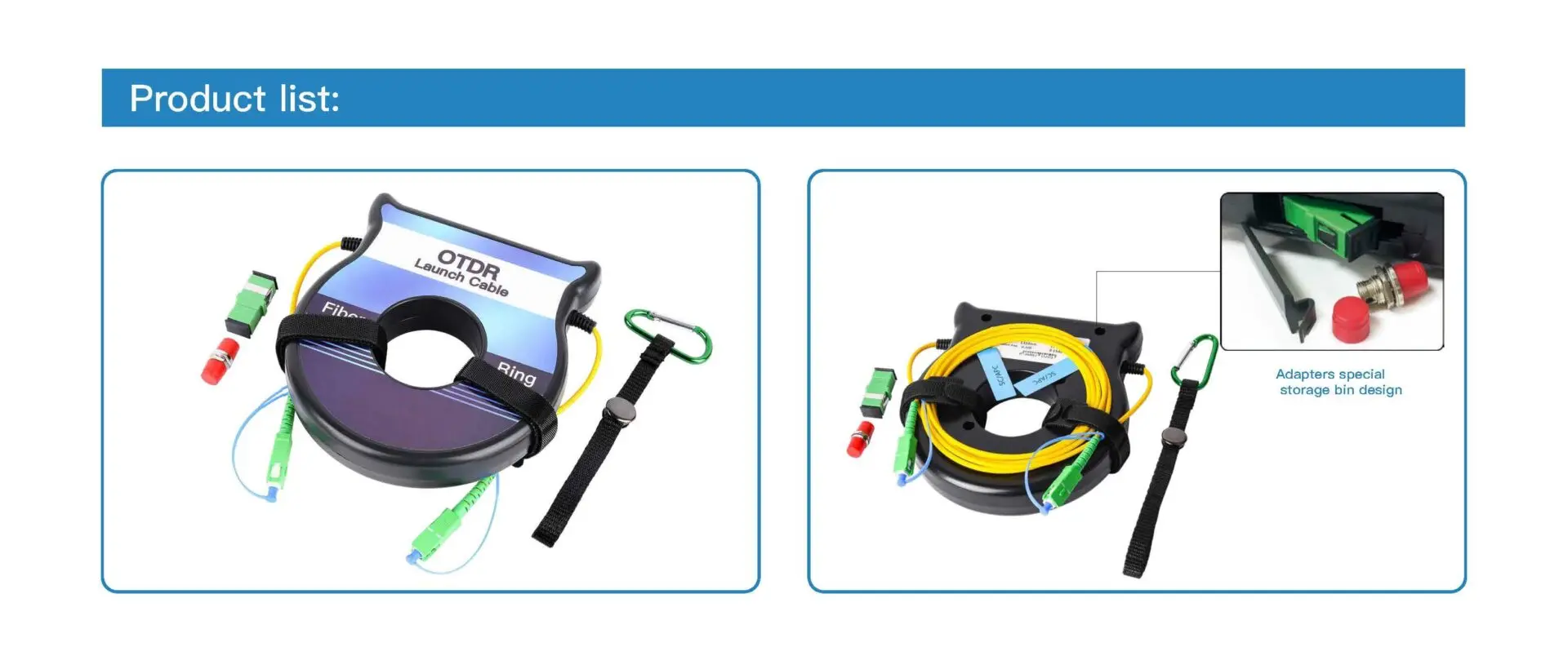 otdr 8 OTDR fiber optic extension line test disk fiber circular fiber jumper box single multimode 500M1KM2KM