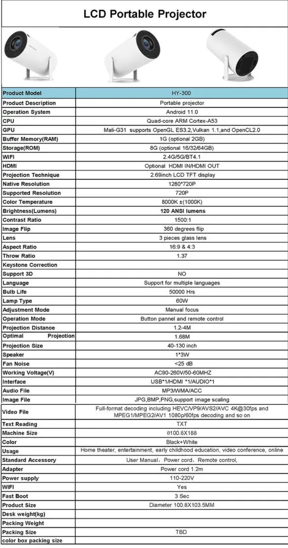 HY300 Mini Projector 2.4G 5G WiFi HD Portable Projector 180 Projection 4K Movie Home Theater Screen Mirror for Phone 6 HY300 Mini Projector 2.4G 5G WiFi HD Portable Projector 180 Projection 4K Movie Home Theater Screen Mirror for Phone Haa8f5c4fe87e44c8a33659b741954c0ca HY300 Mini Projector 2.4G 5G WiFi HD Portable Projector 180 Projection 4K Movie Home Theater Screen Mirror for Phone